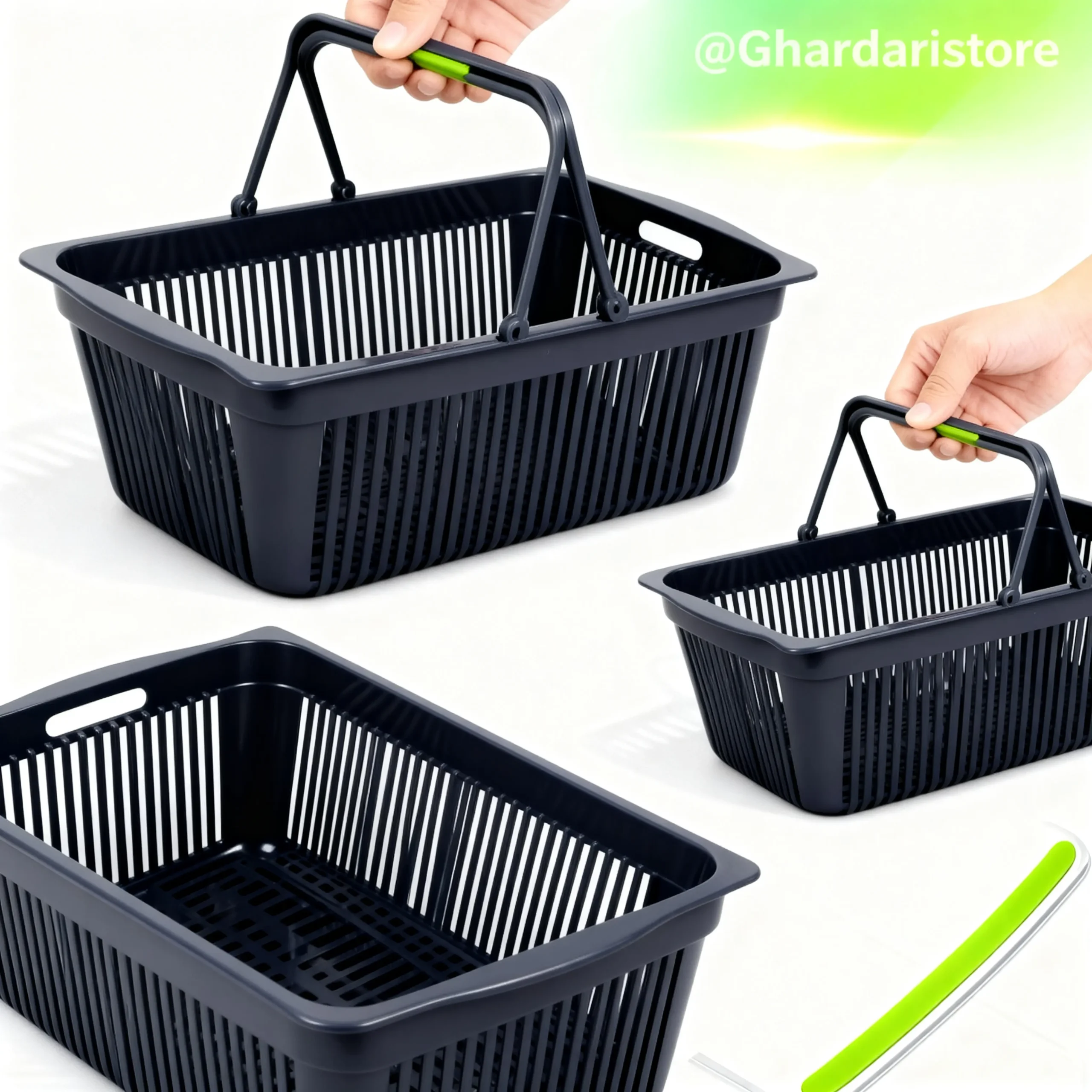 A women holding basket